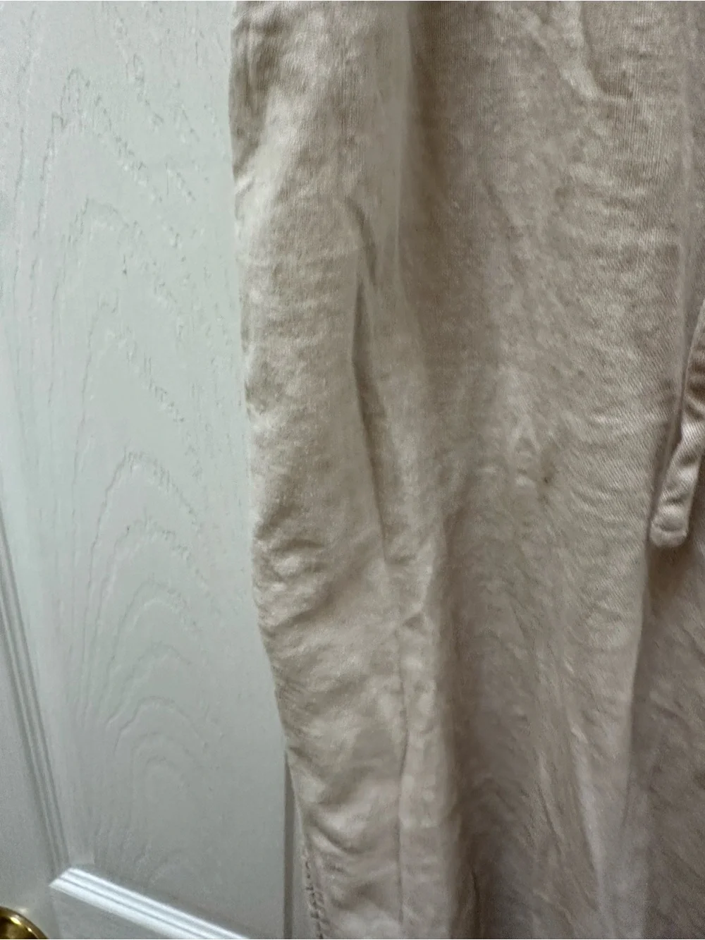 Babaton Sontag Linen Pant Neutral Drawstring Wide-Leg Trousers s small tan
